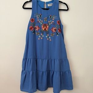 NWT Blue Sleeveless Babydoll Dress